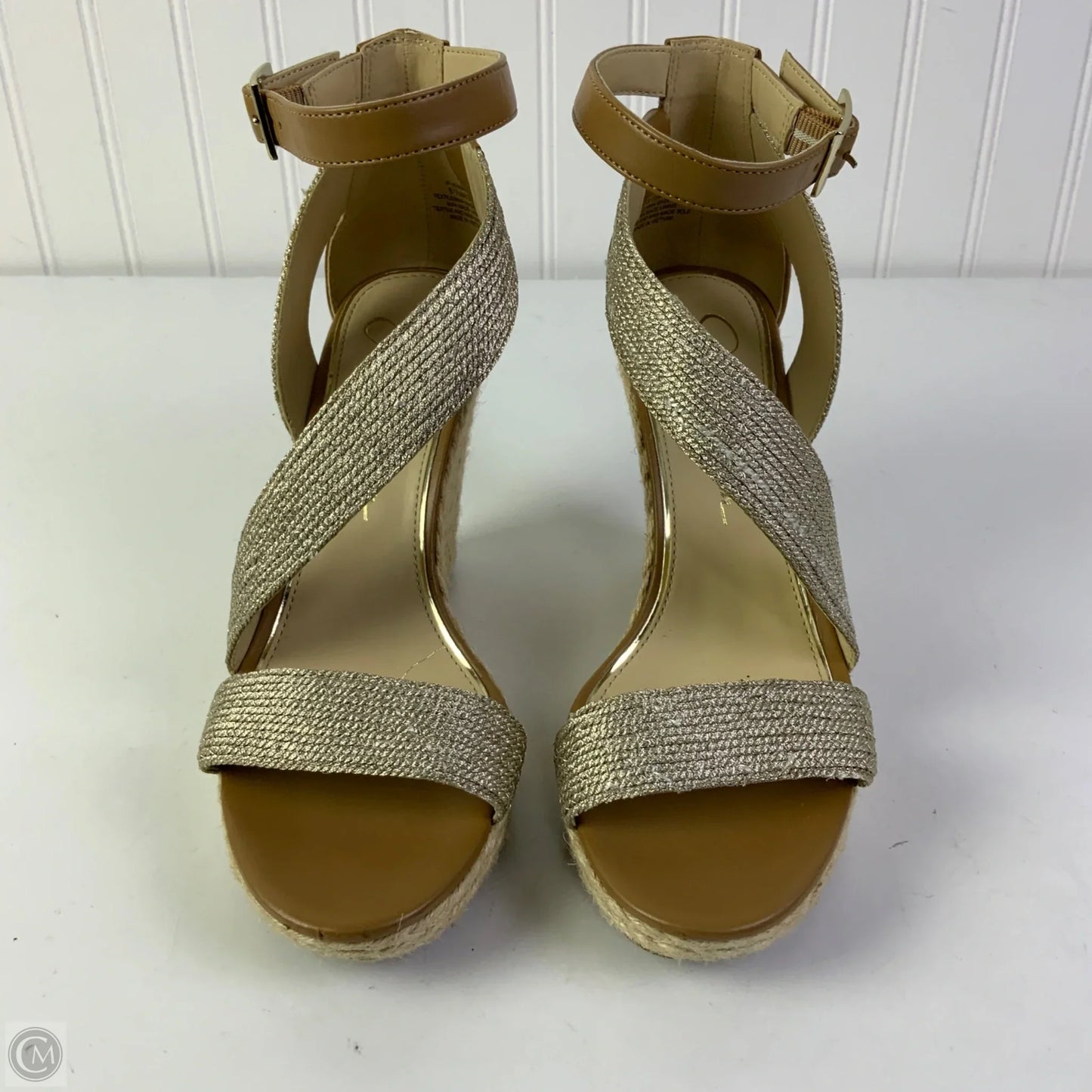 Sandals Heels Wedge By Jessica Simpson In Gold, Size: 8.5