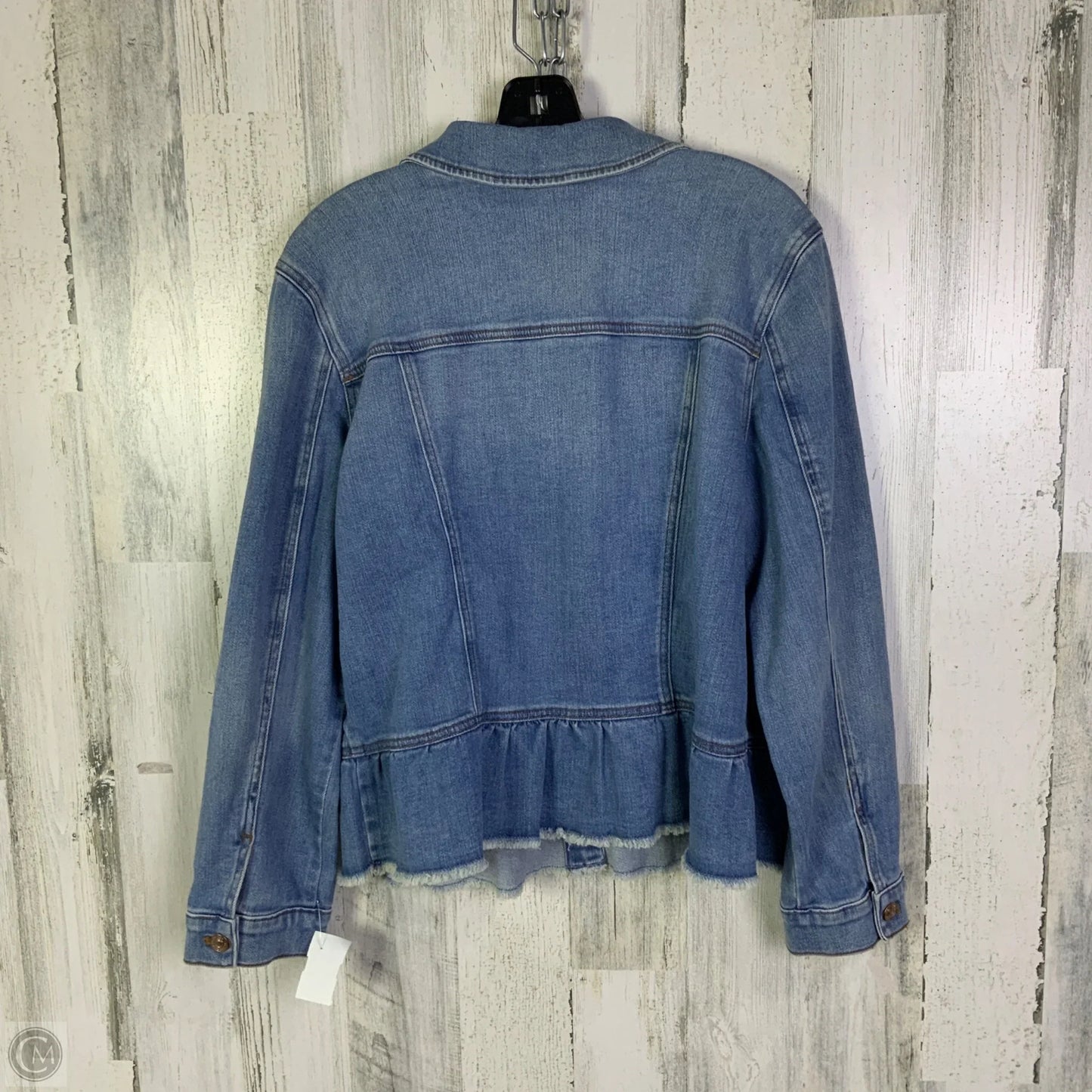 Jacket Denim By Chicos In Blue Denim, Size: L