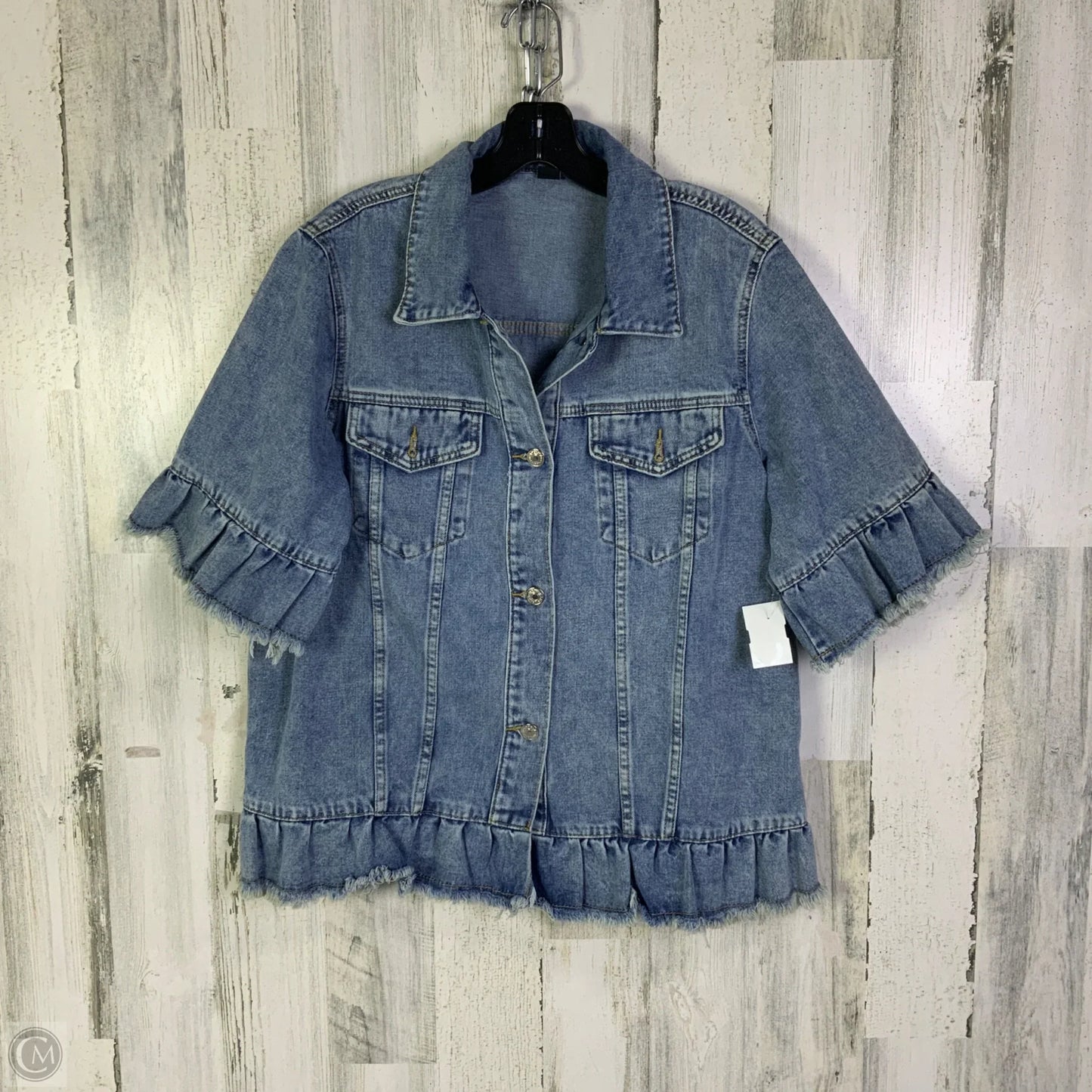 Jacket Denim By Shein In Blue Denim, Size: M