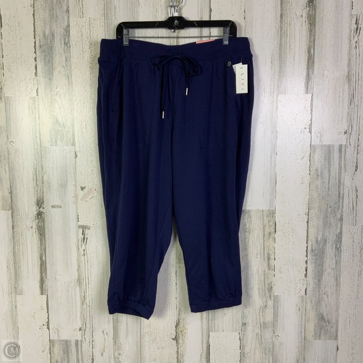 Capris By Livi Active In Blue, Size: 1x