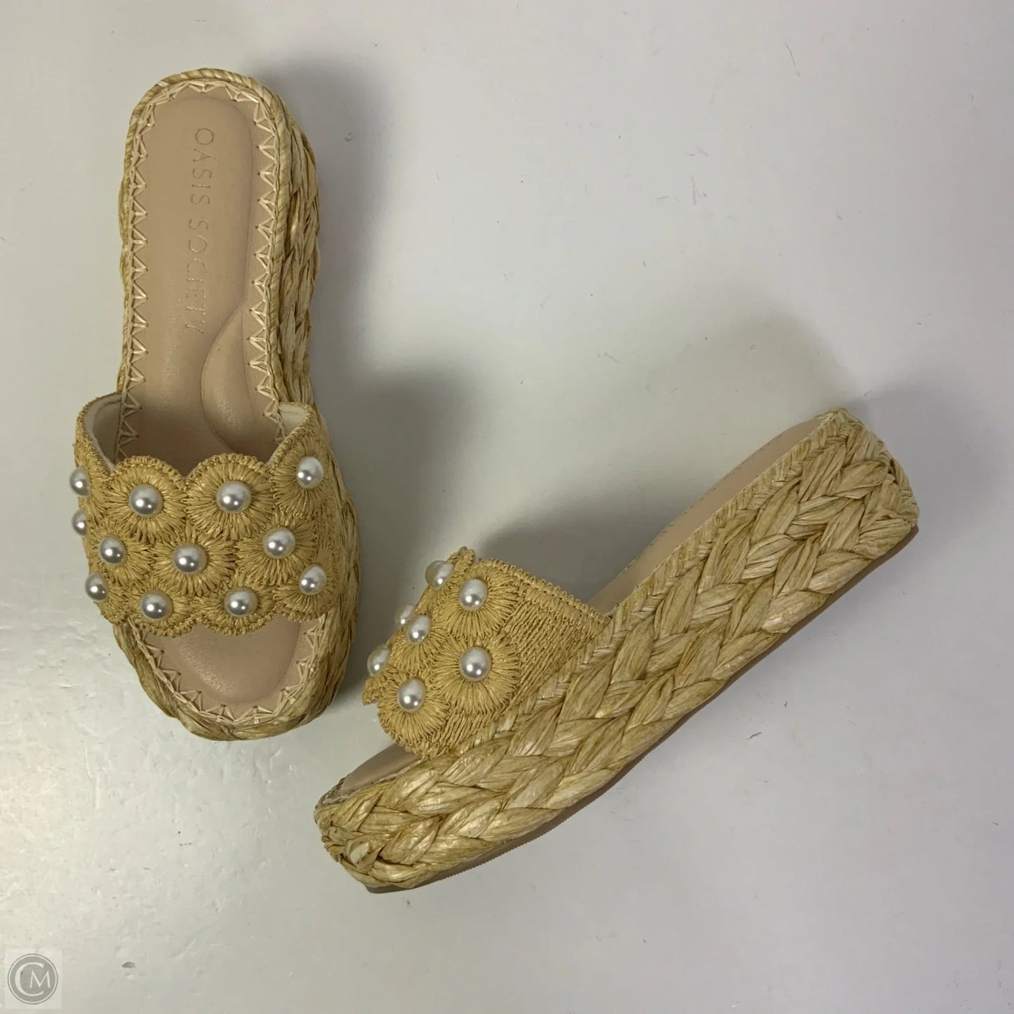 Sandals Heels Platform By Oasis Society In Tan, Size: 8