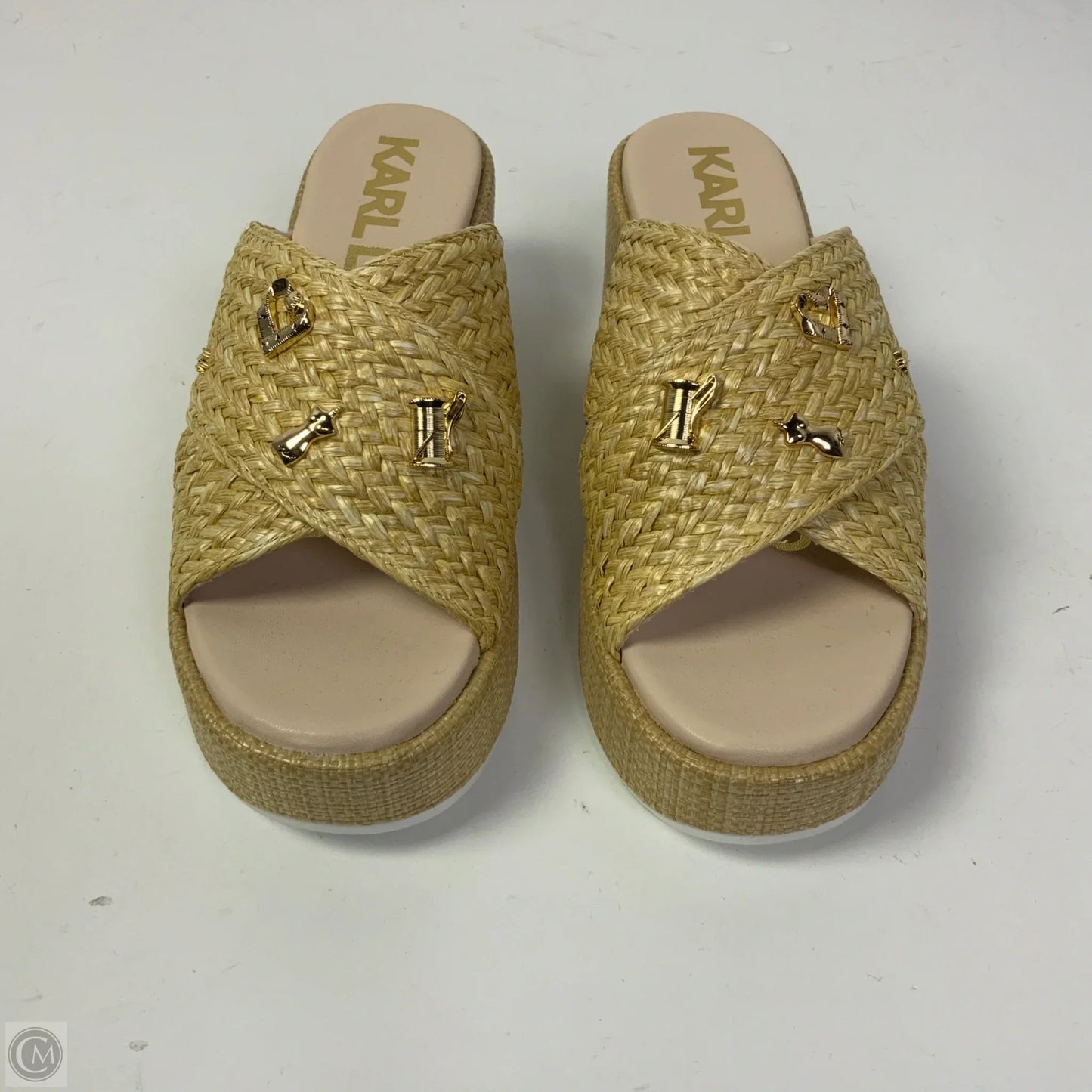 Sandals Designer By Karl Lagerfeld In Tan, Size: 8
