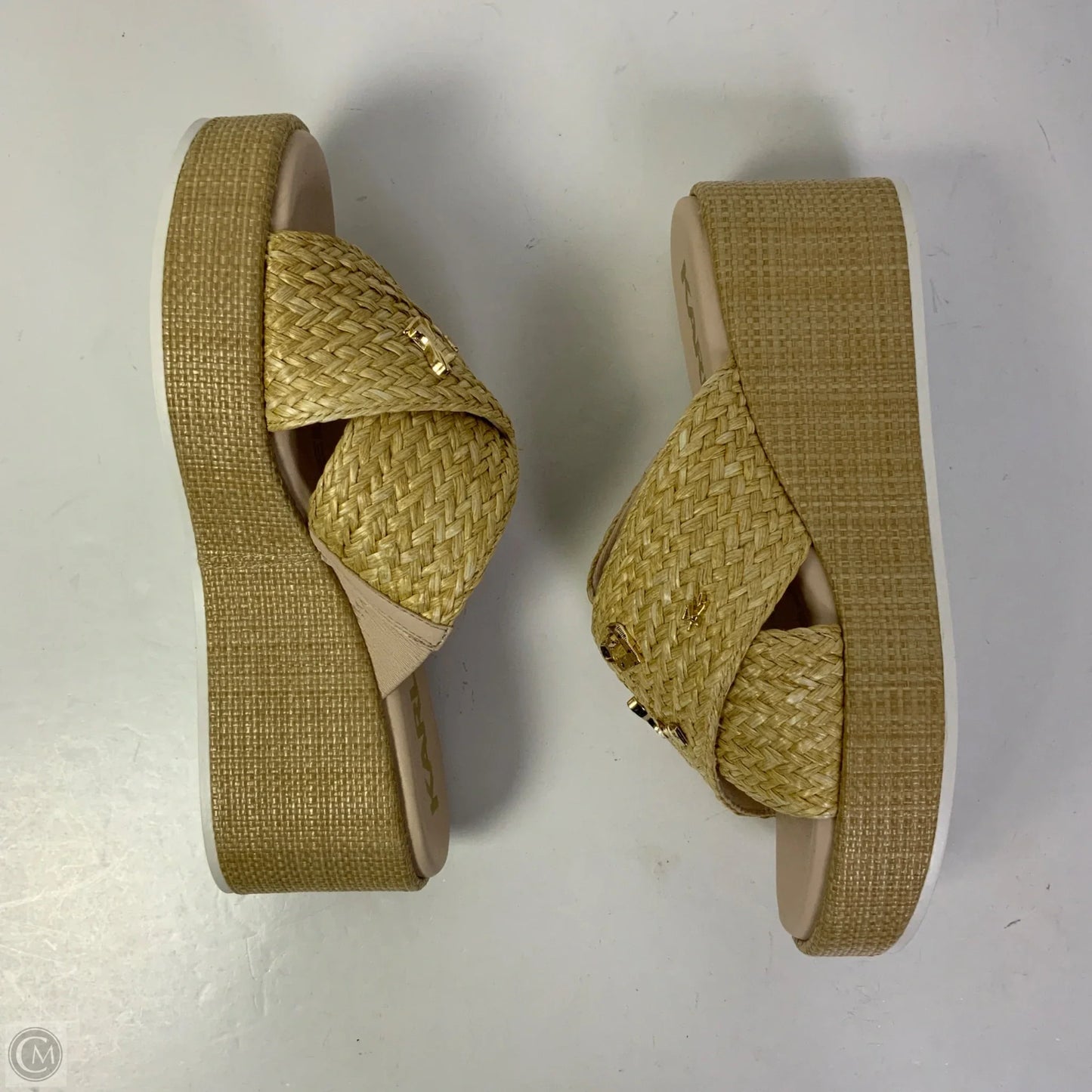Sandals Designer By Karl Lagerfeld In Tan, Size: 8