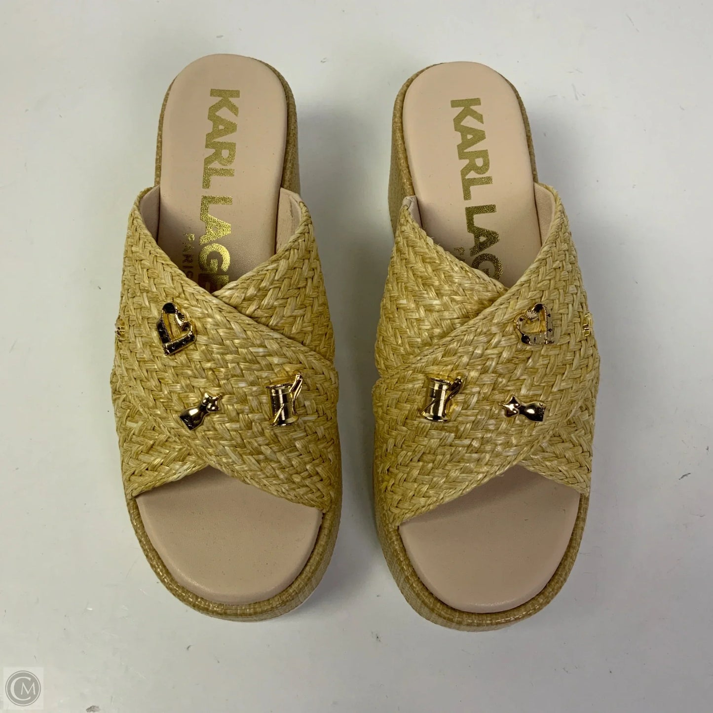 Sandals Designer By Karl Lagerfeld In Tan, Size: 8