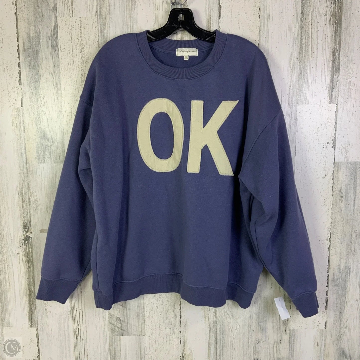 Sweatshirt Crewneck By State Of Mine In Blue, Size: Xxl