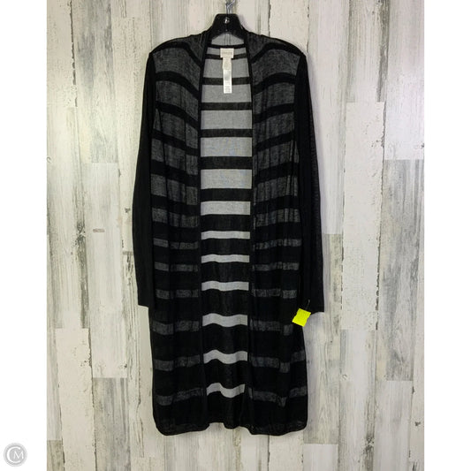Cardigan By Chicos In Black & White, Size: L
