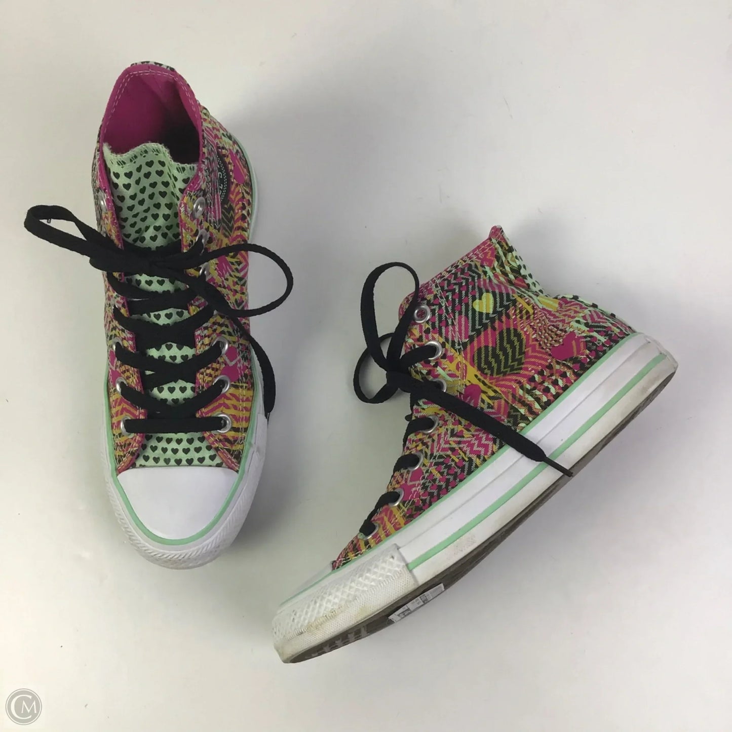 Shoes Sneakers By Converse In Pink & Yellow, Size: 7