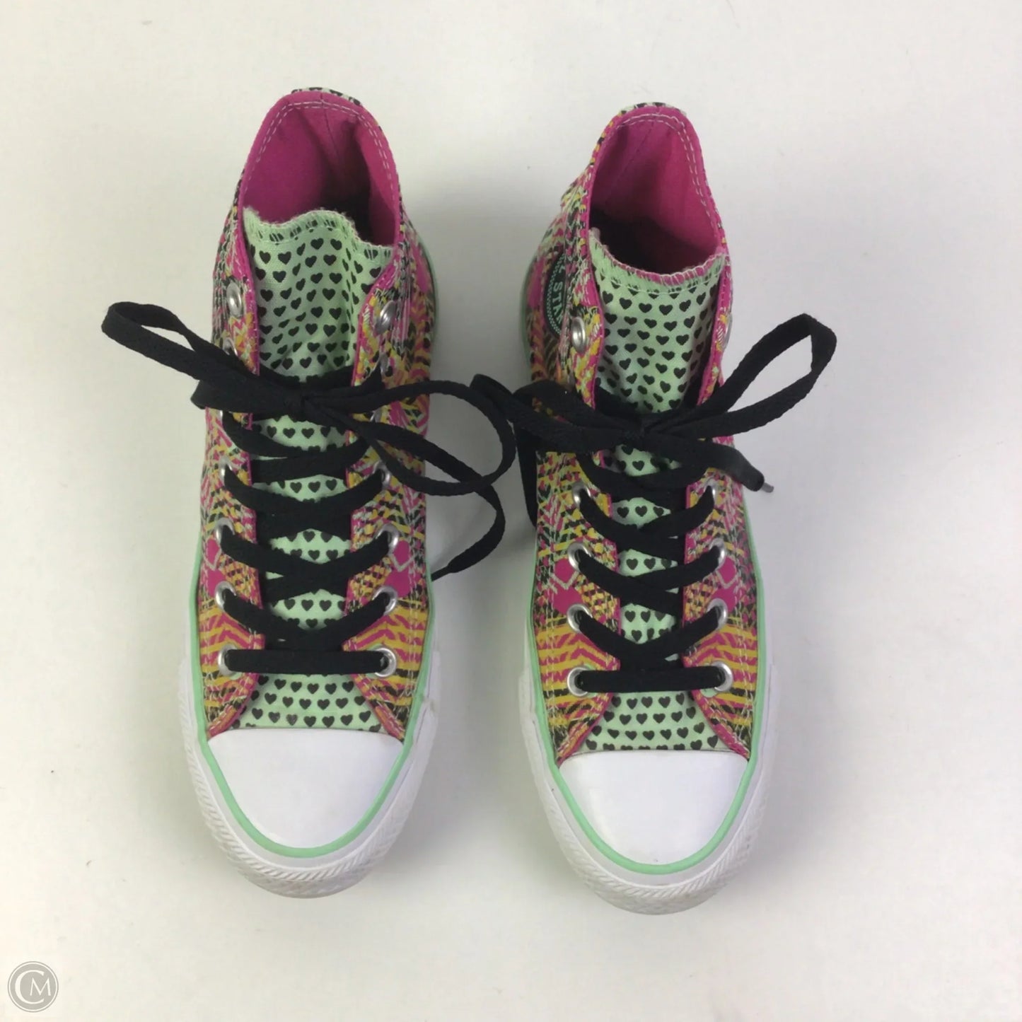 Shoes Sneakers By Converse In Pink & Yellow, Size: 7