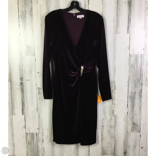 Dress Party Short By Calvin Klein In Purple, Size: L