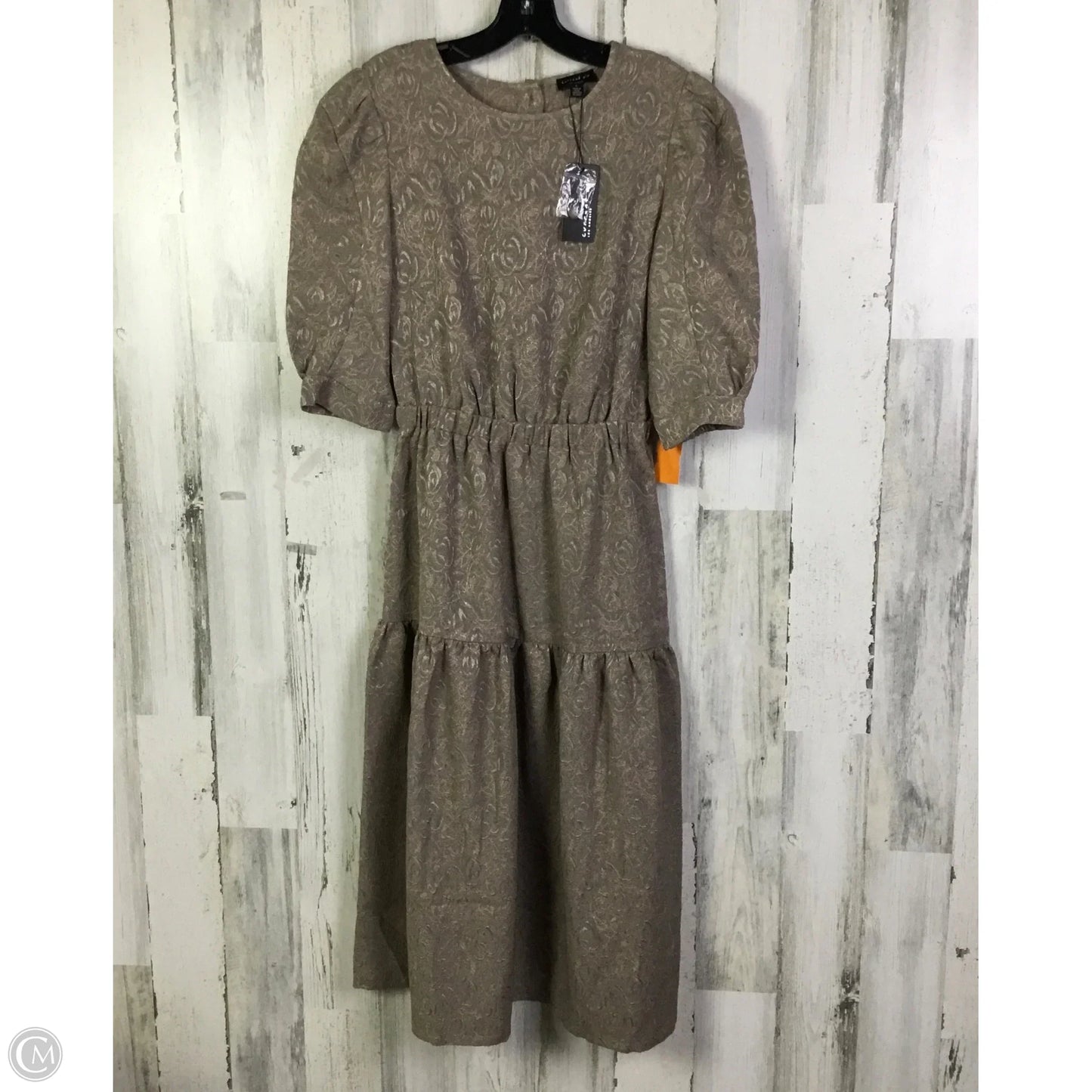 Dress Casual Midi By Current Air In Taupe, Size: S
