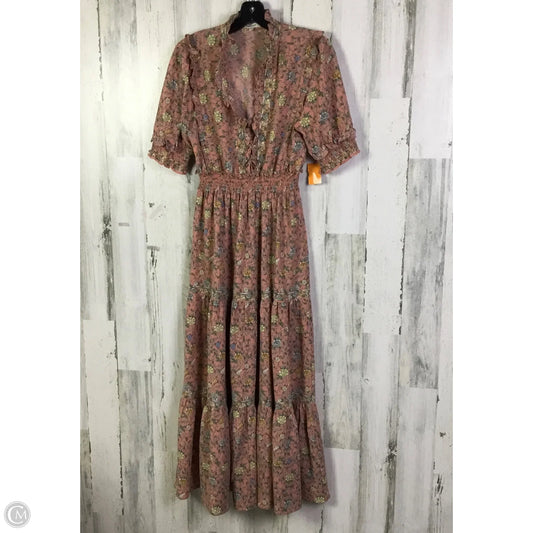 Dress Casual Maxi By Max Studio In Pink & Yellow, Size: M