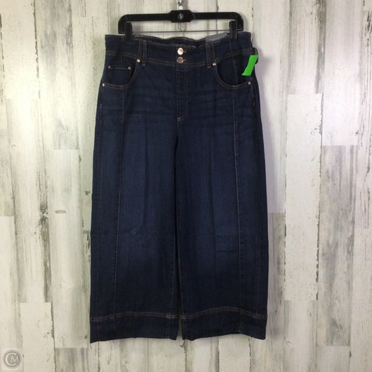 Jeans Cropped By Chicos In Blue Denim, Size: 14p