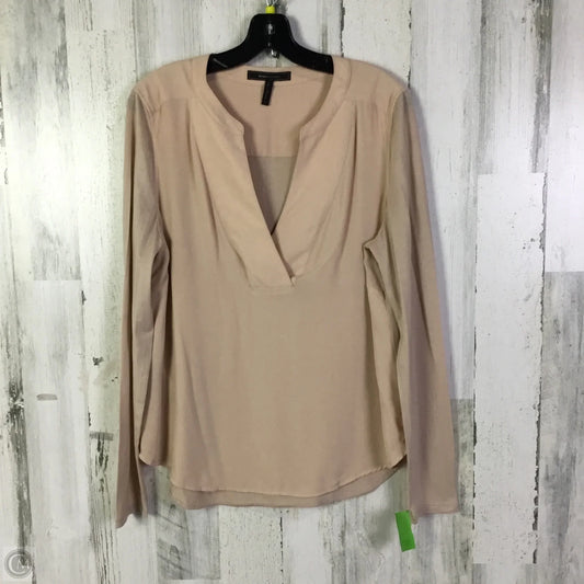 Blouse Long Sleeve By Bcbgmaxazria In Pink, Size: L