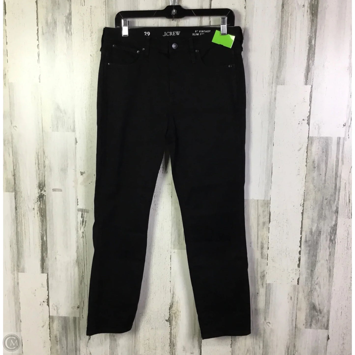 Jeans Straight By J. Crew In Black Denim, Size: 8