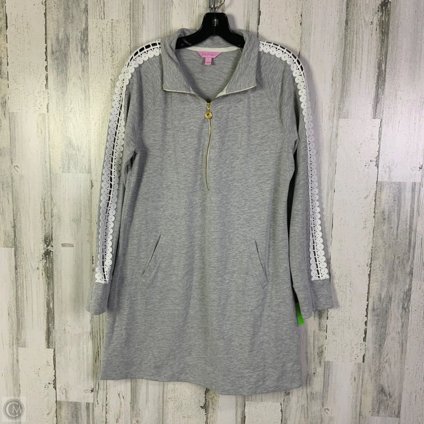 Dress Designer By Lilly Pulitzer In Grey, Size: L