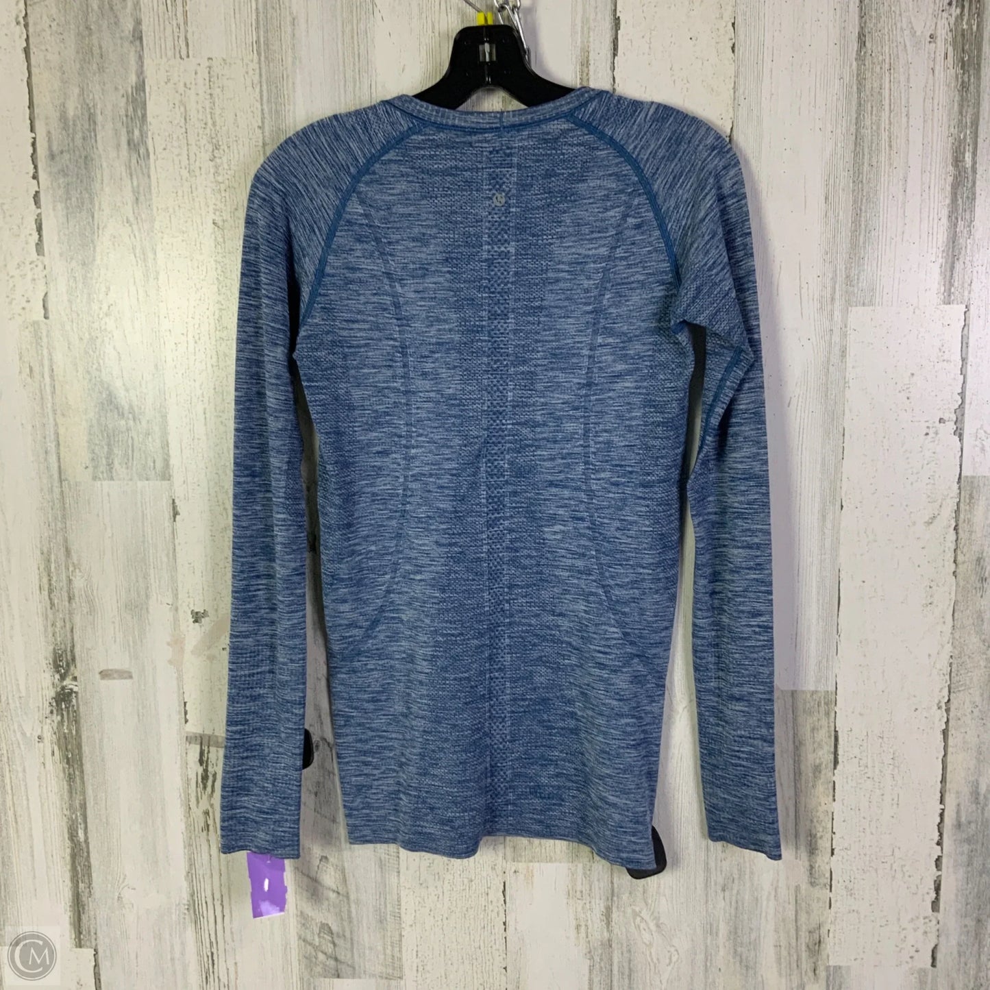 Athletic Top Long Sleeve Crewneck By Lululemon In Blue, Size: 6