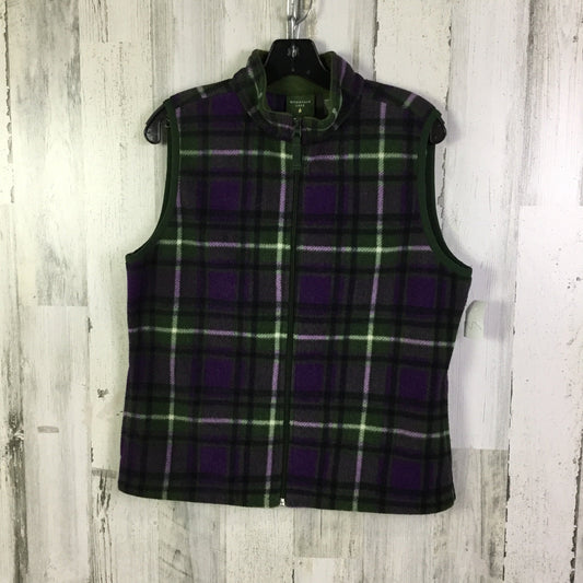 Vest Fleece By Mountain Lake In Green & Purple, Size: M