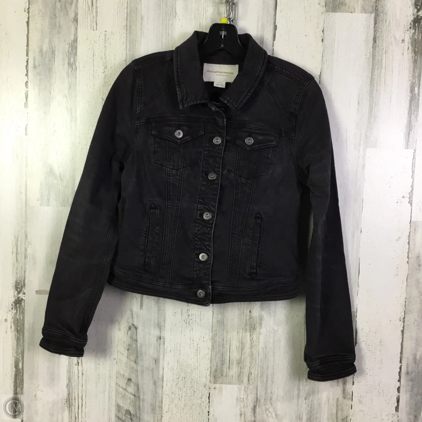 Jacket Denim By Pilcro In Black Denim, Size: M
