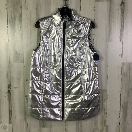 Vest Puffer & Quilted By Chicos In Silver, Size: M