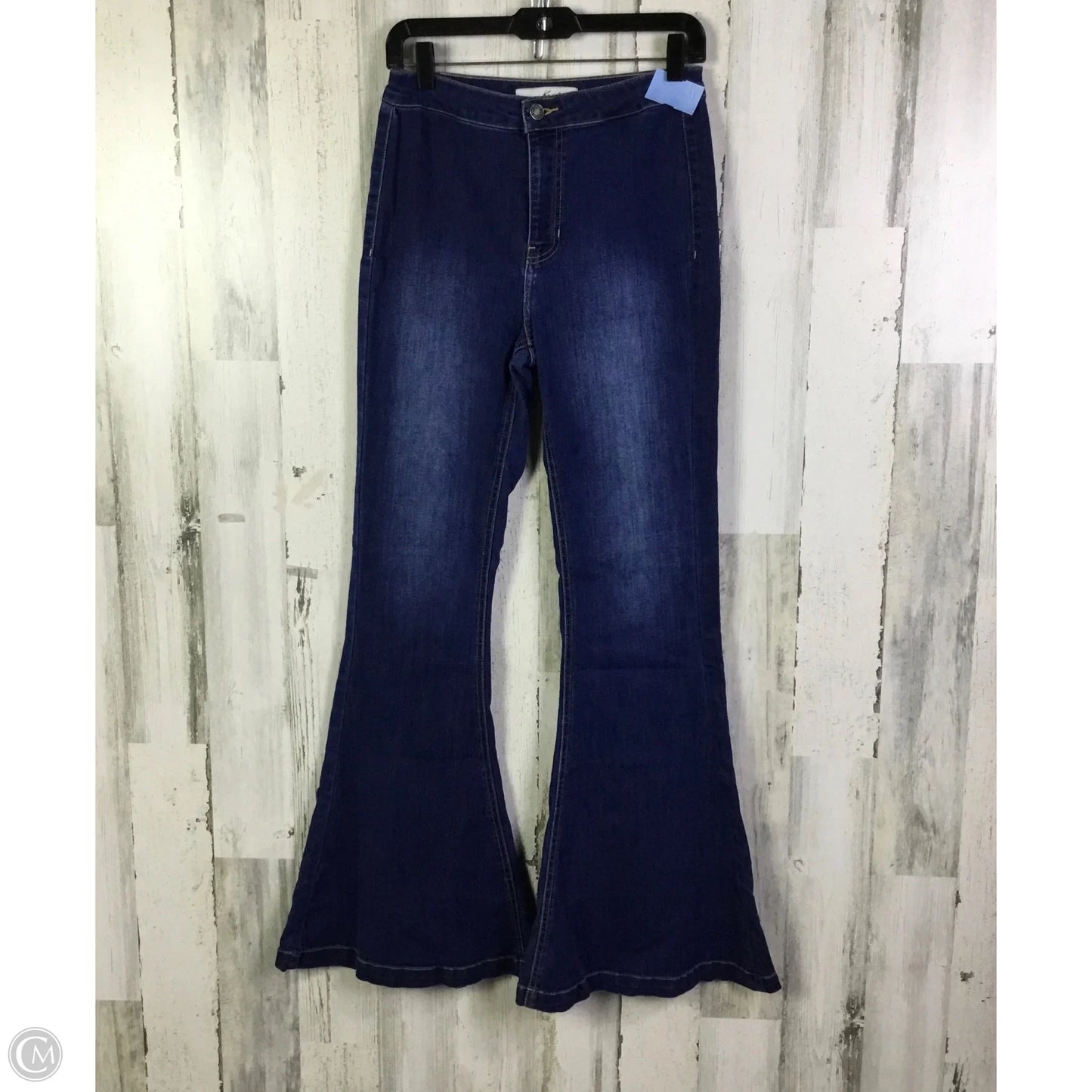 Jeans Flared By Kancan In Blue Denim, Size: 6