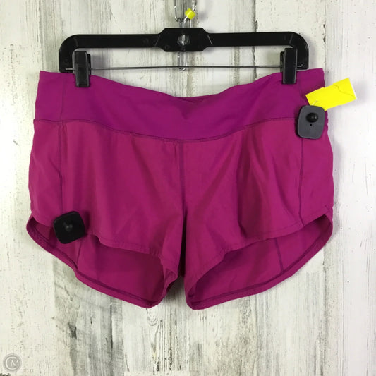 Athletic Shorts By Lululemon In Pink, Size: 10