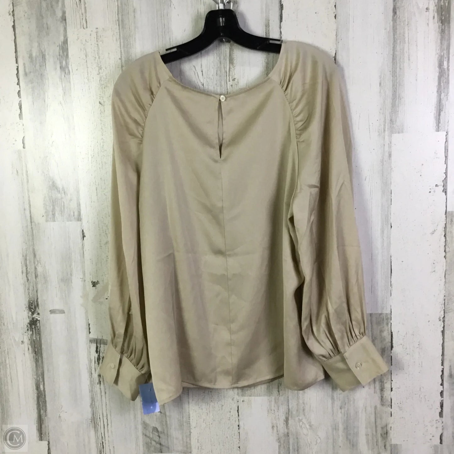 Top Long Sleeve By Banana Republic In Tan, Size: L