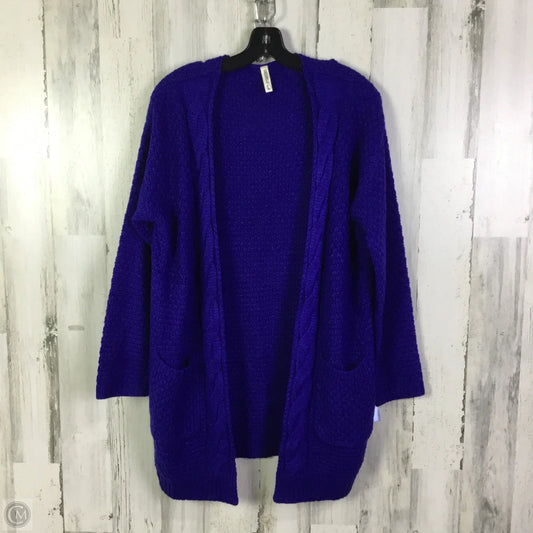 Sweater Cardigan By Clothes Mentor In Blue, Size: L