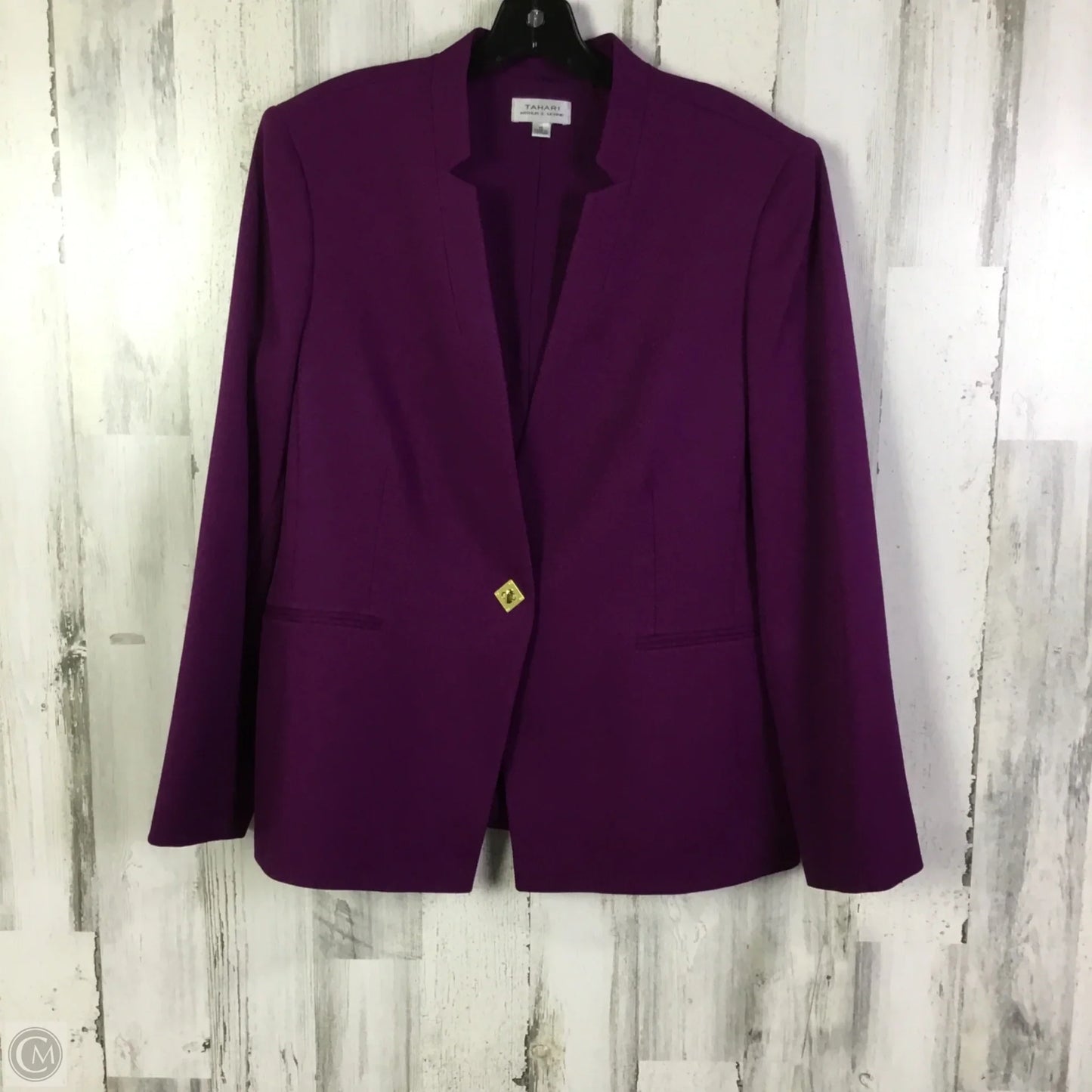 Blazer By Tahari By Arthur Levine In Purple, Size: 1x
