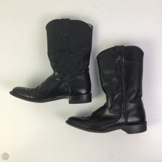 Boots Western By Justin In Black, Size: 6