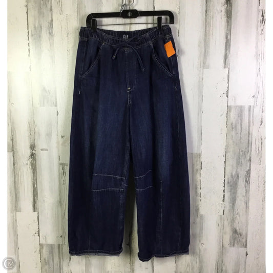 Jeans Wide Leg By Gap In Blue Denim, Size: 4