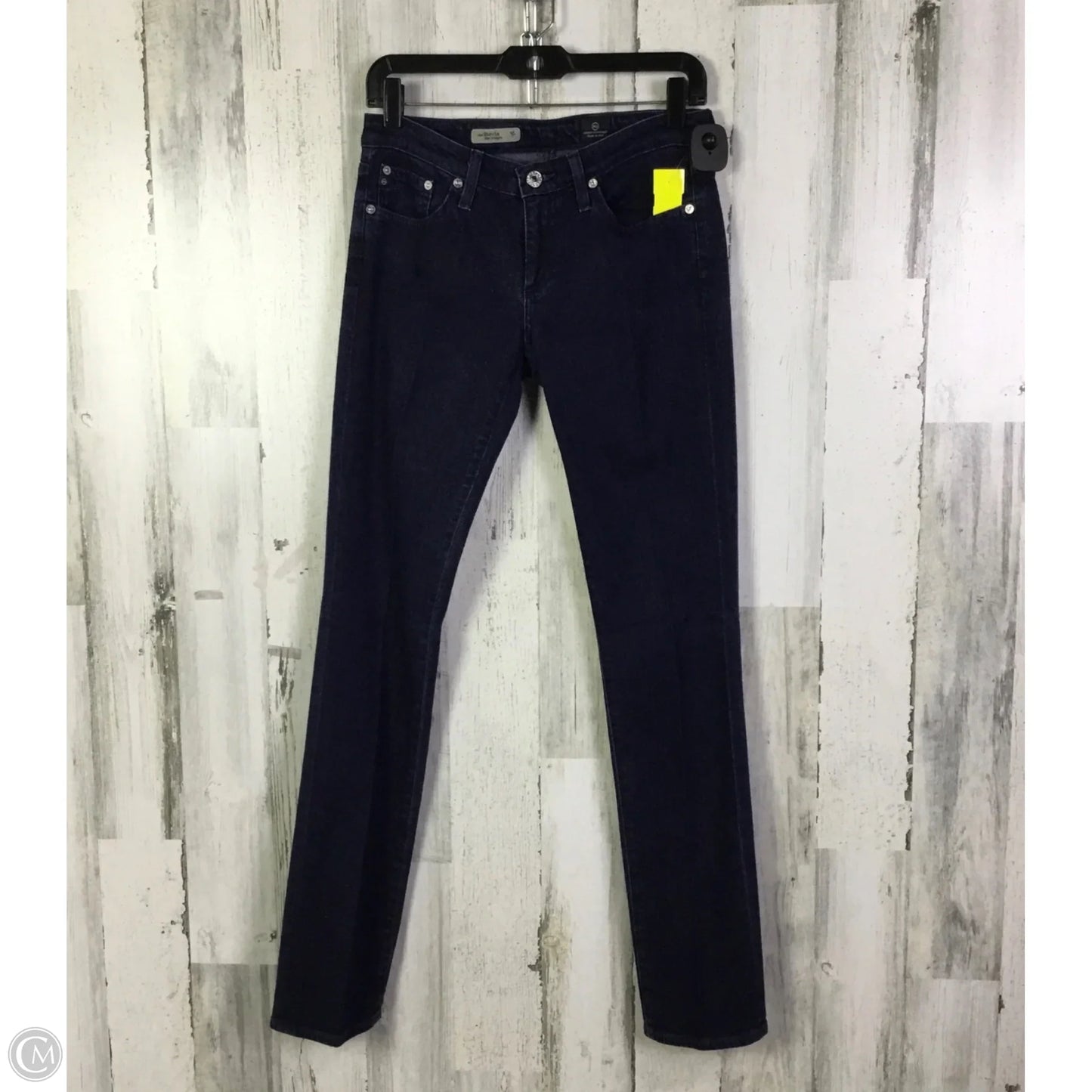 Jeans Straight By Adriano Goldschmied In Blue Denim, Size: 4