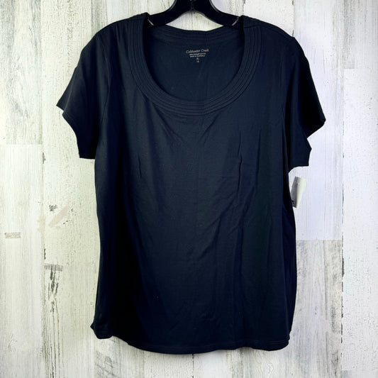 Top Short Sleeve Basic By Coldwater Creek In Black, Size: Xl