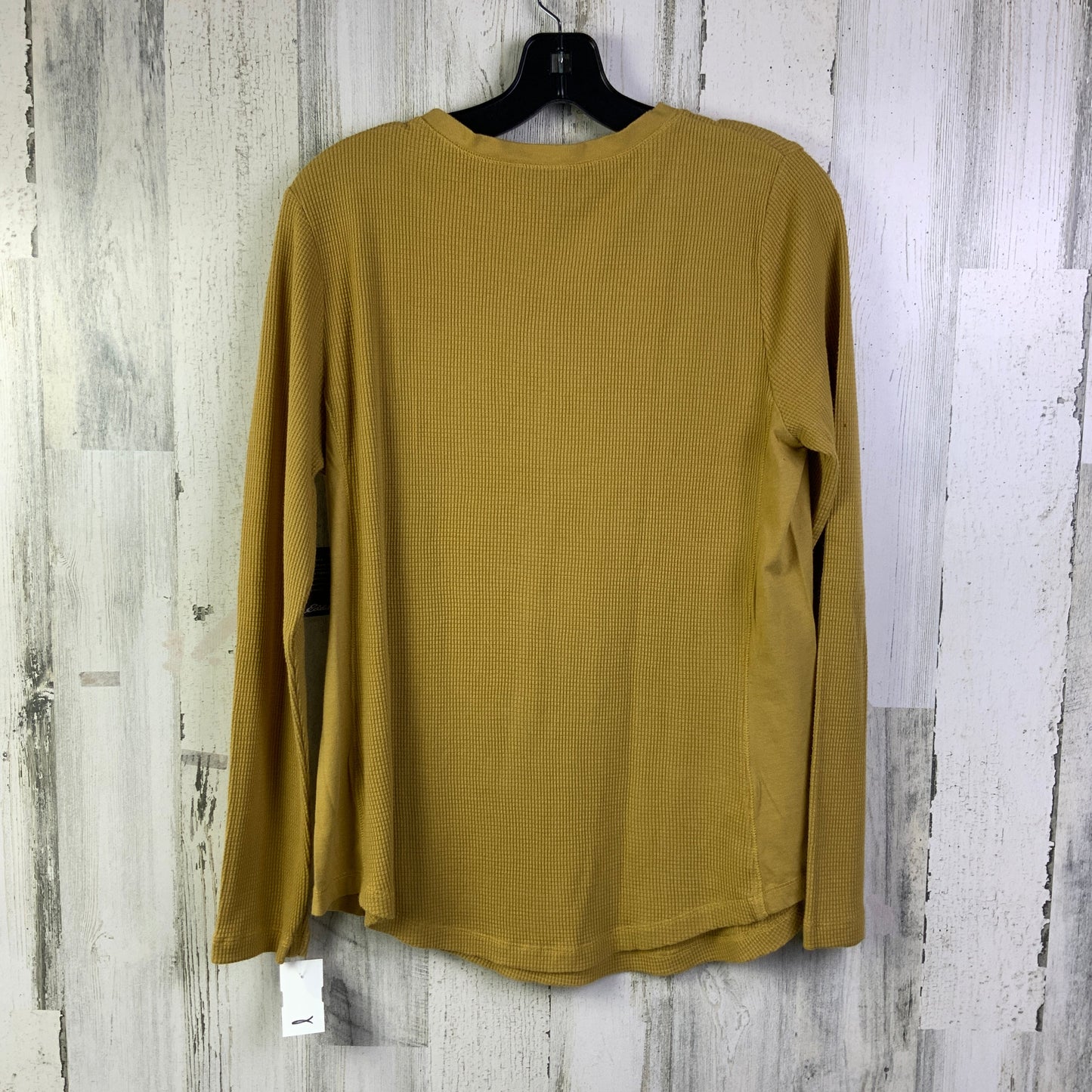 Top Long Sleeve Basic By Eddie Bauer In Yellow, Size: L