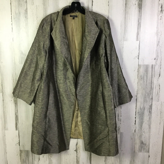 Cardigan By Eileen Fisher In Grey & Tan, Size: 1x