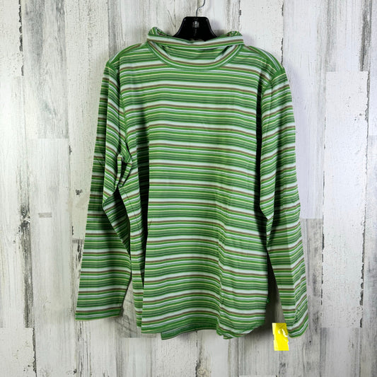 Top Long Sleeve Basic By Liz Claiborne In Green, Size: Xl