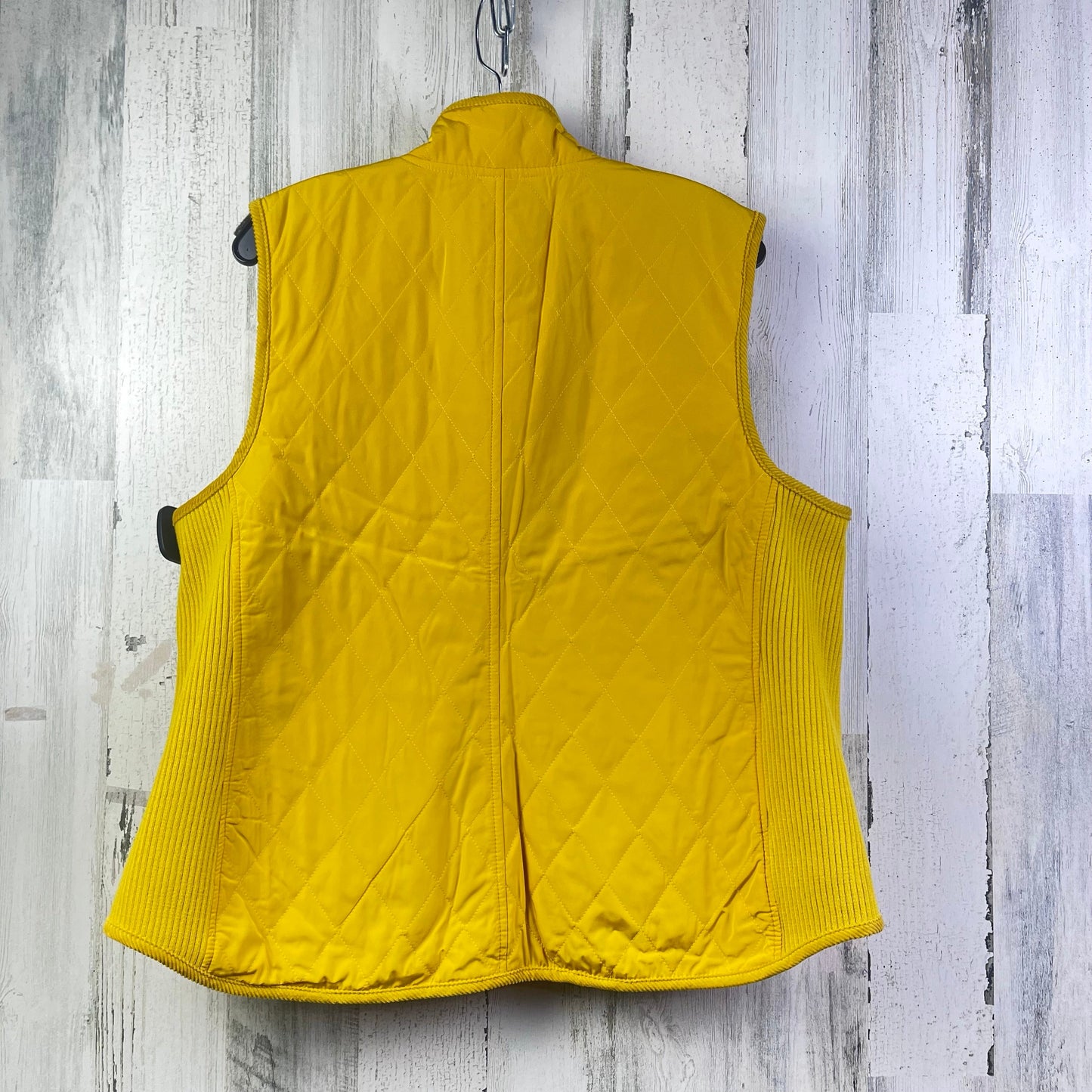 Vest Puffer & Quilted By Talbots In Yellow, Size: Xl