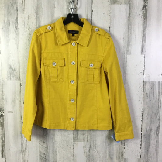 Jacket Shirt By Talbots In Yellow, Size: L