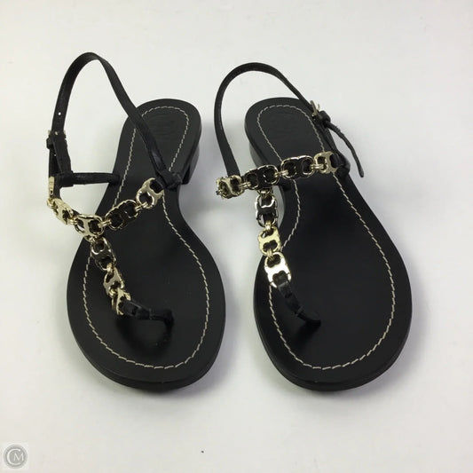 Sandals Designer By Tory Burch In Black, Size: 6