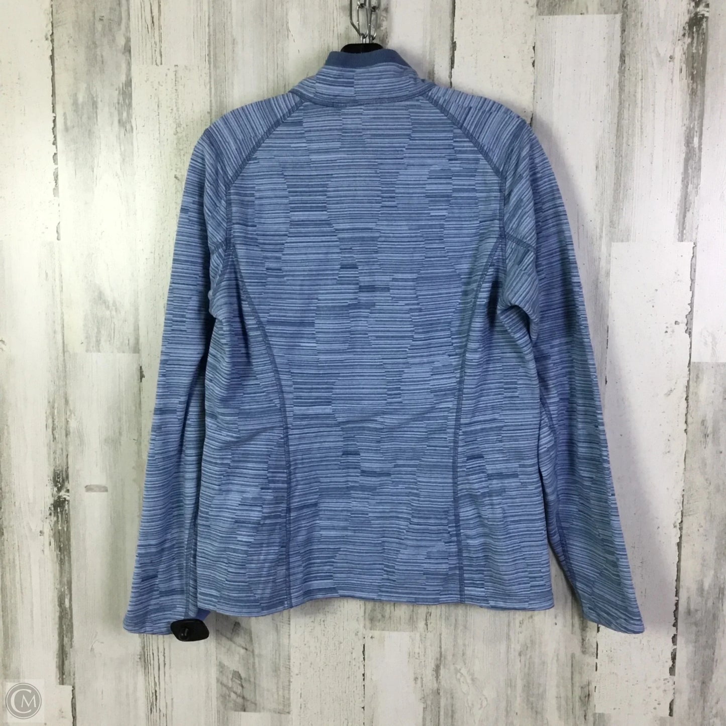 Athletic Top Long Sleeve Collar By The North Face In Blue, Size: L