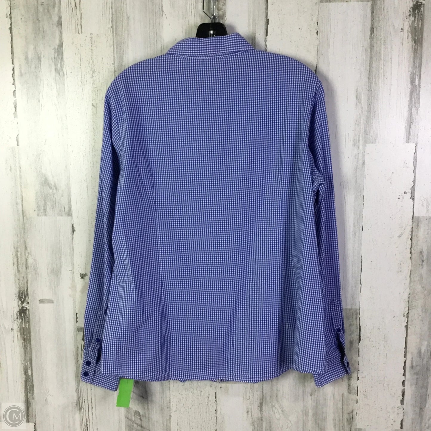 Top Long Sleeve By Clothes Mentor In Blue & White, Size: Xl
