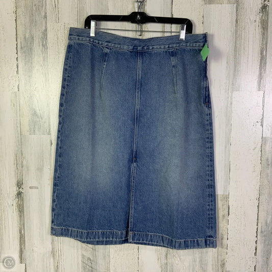 Skirt Midi By Madewell In Blue Denim, Size: 14