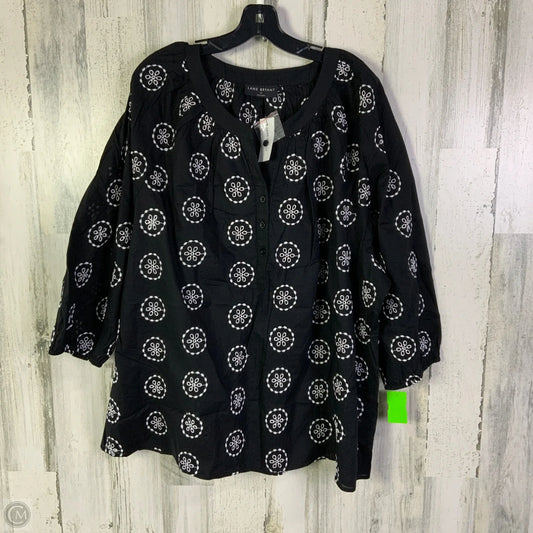 Top Short Sleeve By Lane Bryant In Black & White, Size: 3x