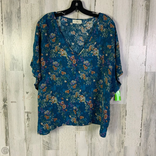 Top Short Sleeve By Natural Life In Blue, Size: Xl