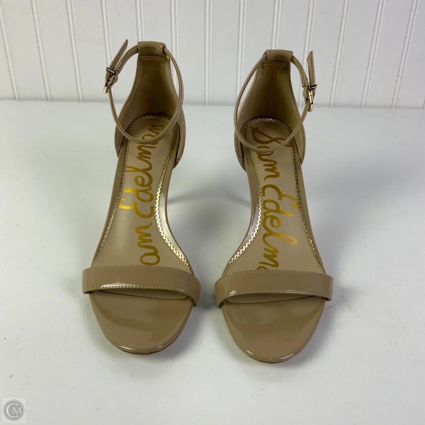 Sandals Heels Stiletto By Sam Edelman In Tan, Size: 8.5