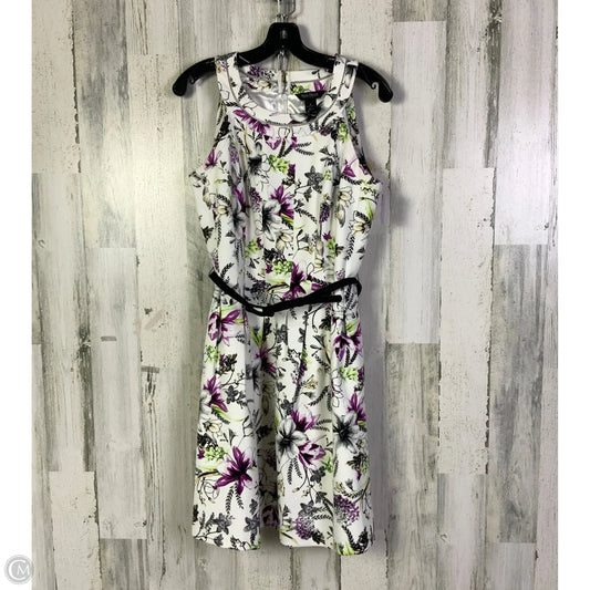 Dress Work By White House Black Market In Purple & White, Size: M