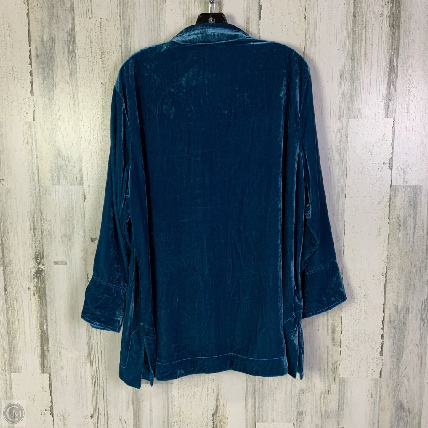 Top Long Sleeve By John Mark In Blue, Size: 1x