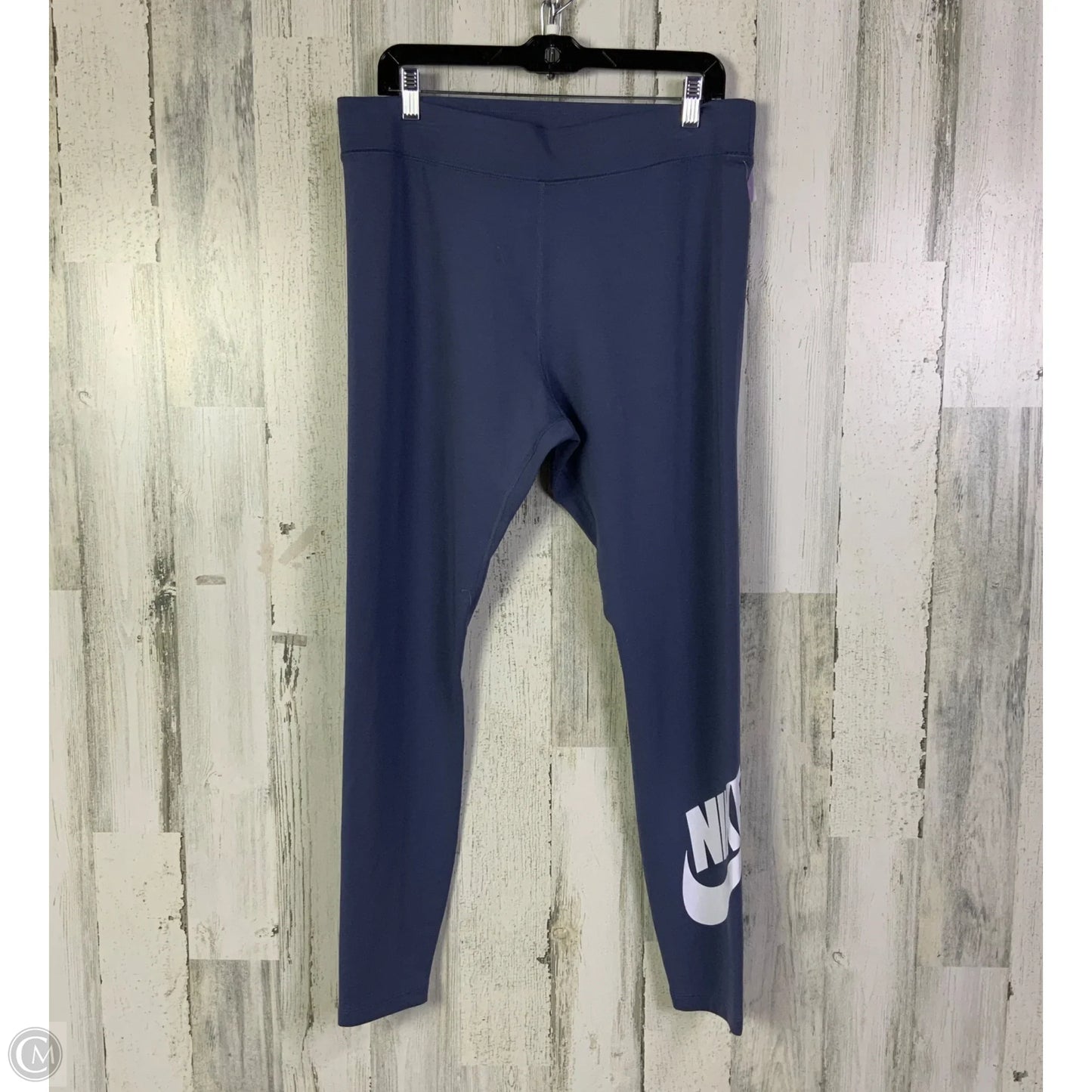 Athletic Leggings By Nike Apparel In Blue, Size: Xl