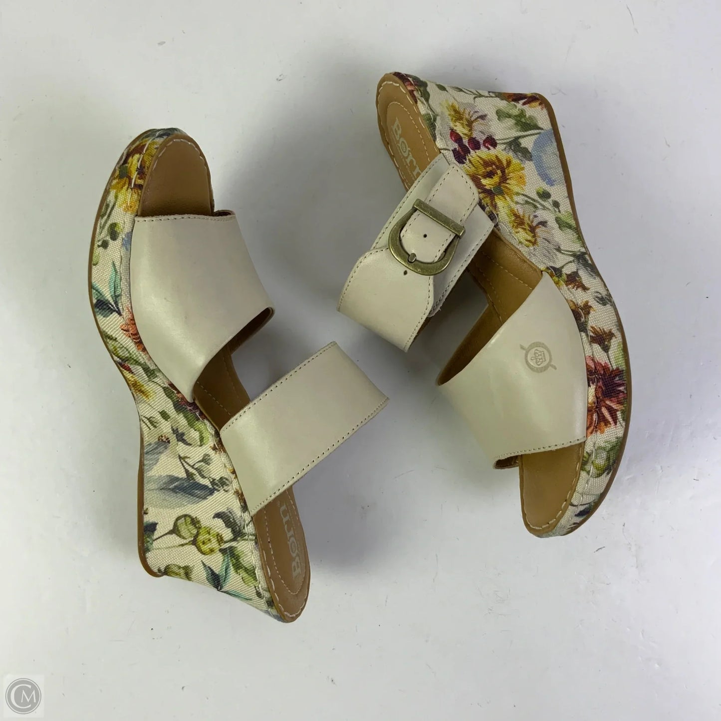 Sandals Heels Wedge By Born In Taupe, Size: 8