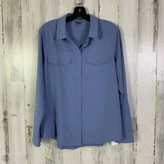 Top Long Sleeve By Eddie Bauer In Blue, Size: M