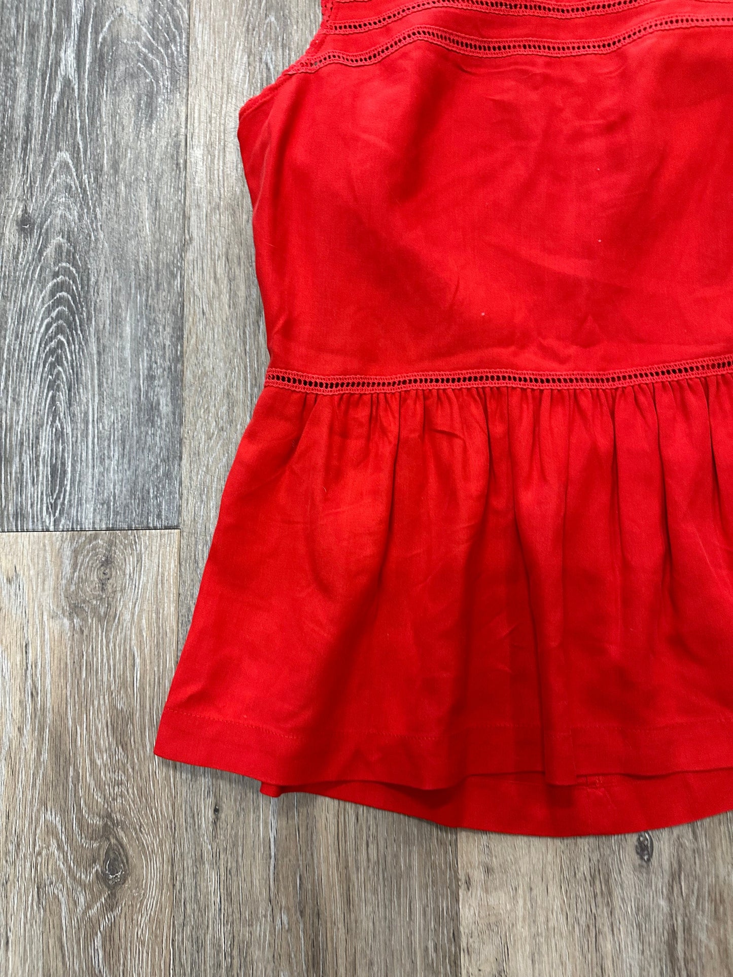 Top Sleeveless By Madewell In Red, Size: Xs